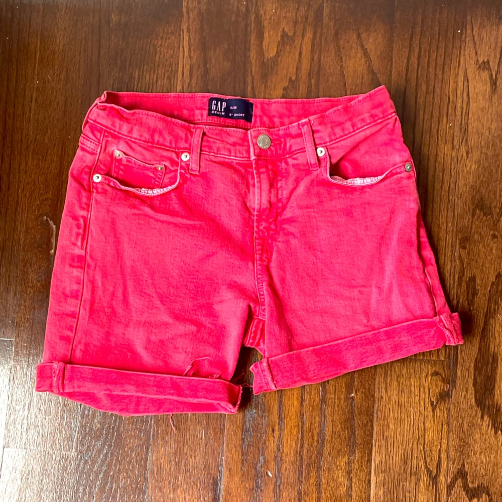 Gap jean shorts (Red Denim)